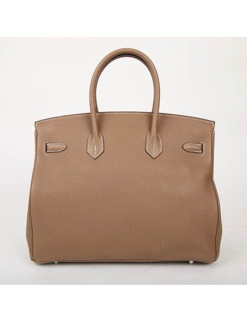 Sac HERMES Birkin 35 cuir Togo Etoupe 
