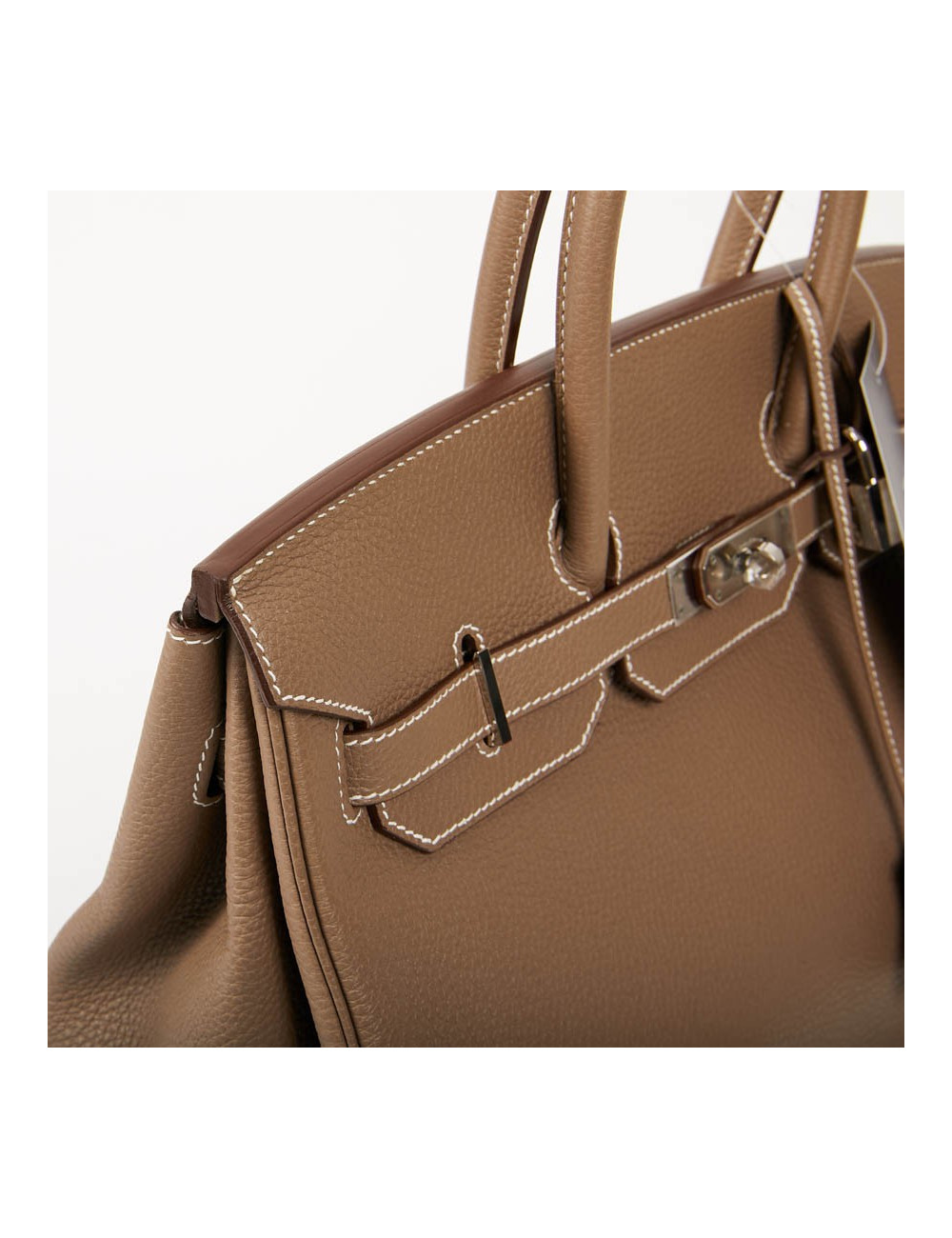 Sac HERMES Birkin 35 cuir Togo Etoupe 