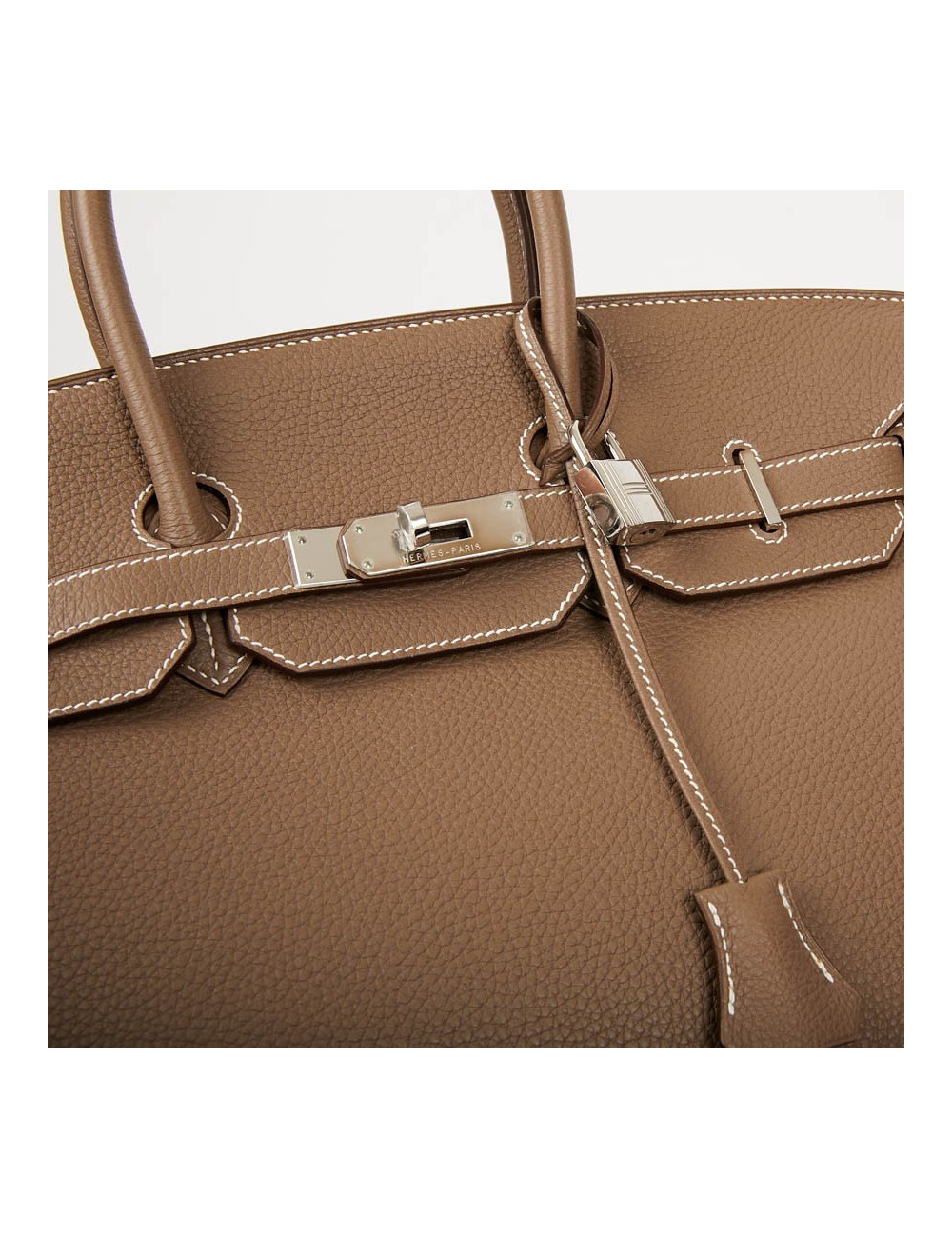 Sac HERMES Birkin 35 cuir Togo Etoupe 