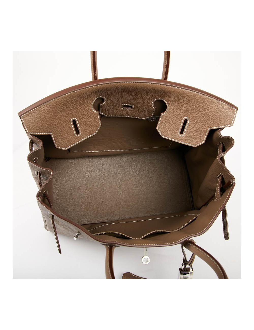 Sac HERMES Birkin 35 cuir Togo Etoupe 