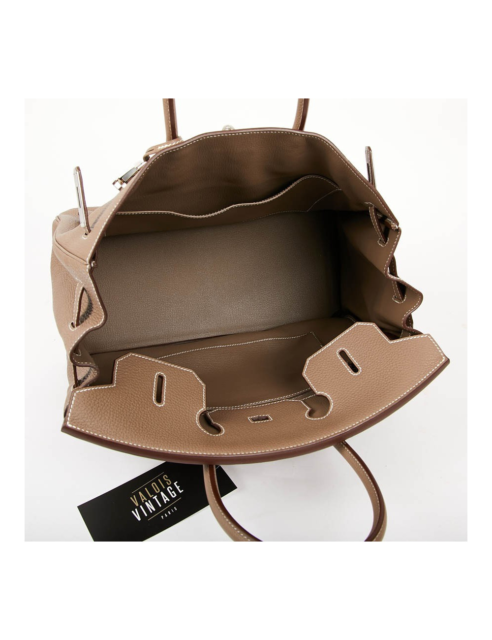 Sac HERMES Birkin 35 cuir Togo Etoupe 