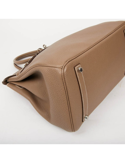 Sac HERMES Birkin 35 cuir Togo Etoupe 