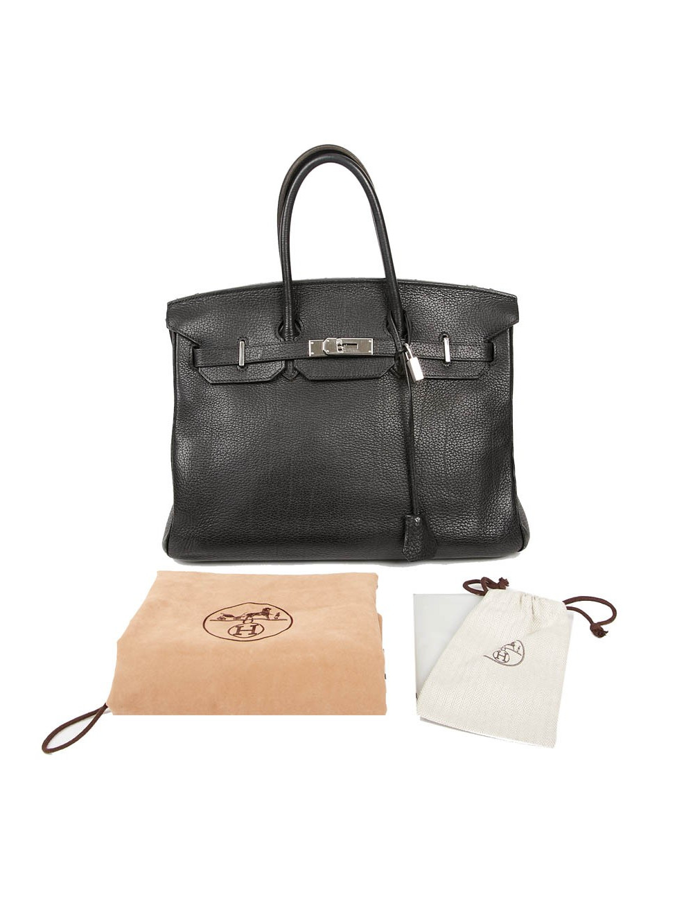 HERMES Birkin 35 Black Togo Leather Bag