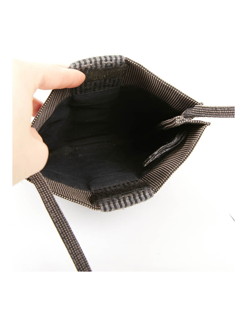 HERMES small crossbody canvas bag