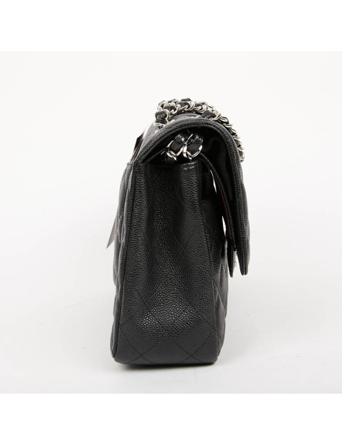 Sac Jumbo CHANEL cuir caviar noir