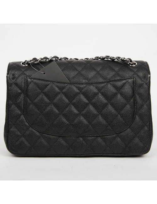 Sac Jumbo CHANEL cuir caviar noir