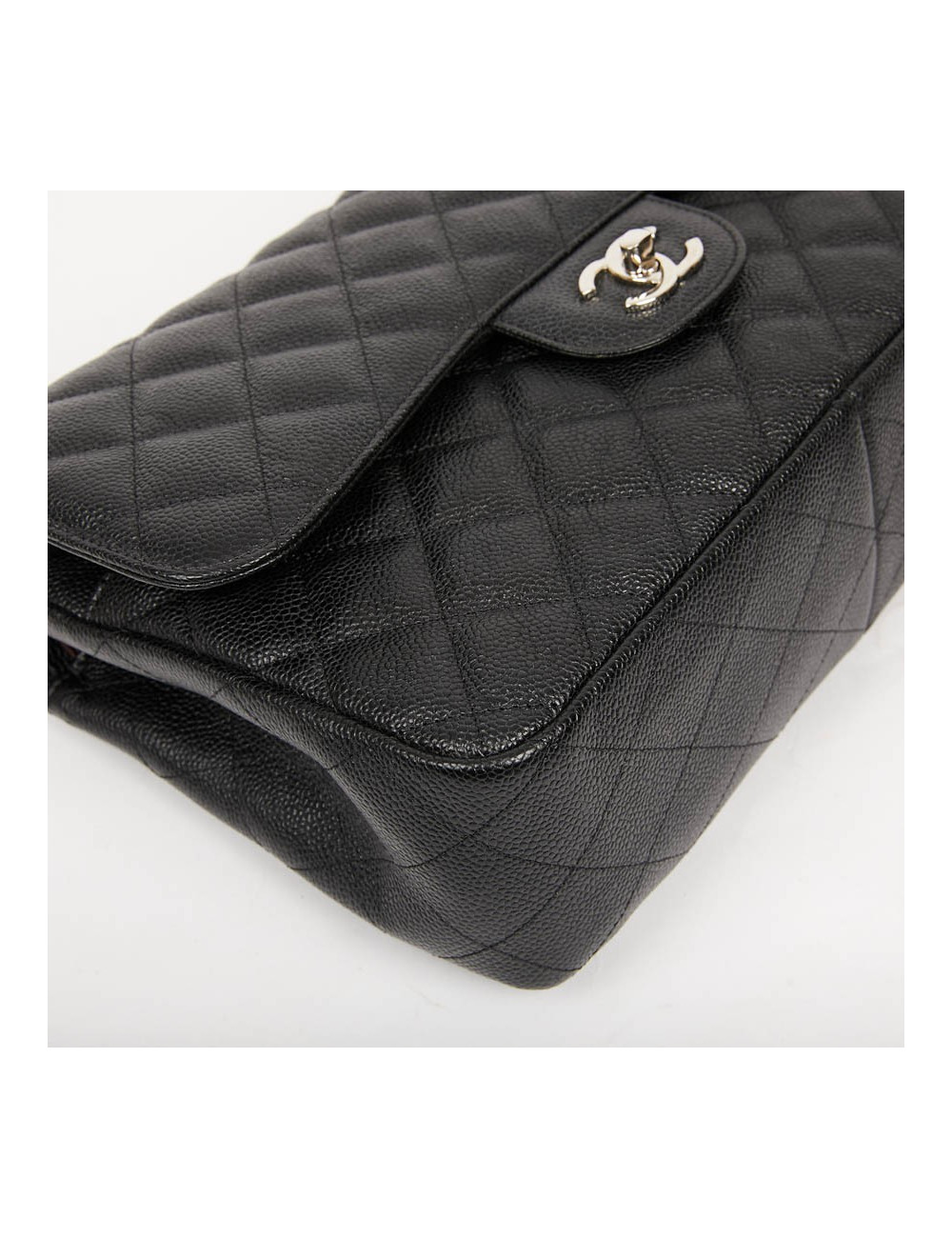 Sac Jumbo CHANEL cuir caviar noir