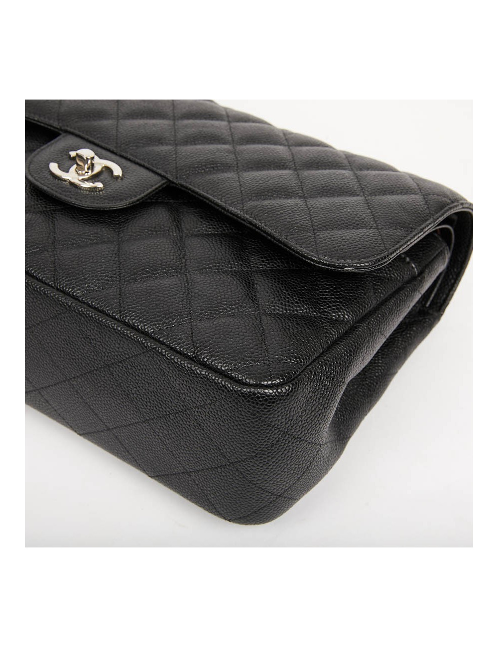 Sac Jumbo CHANEL cuir caviar noir