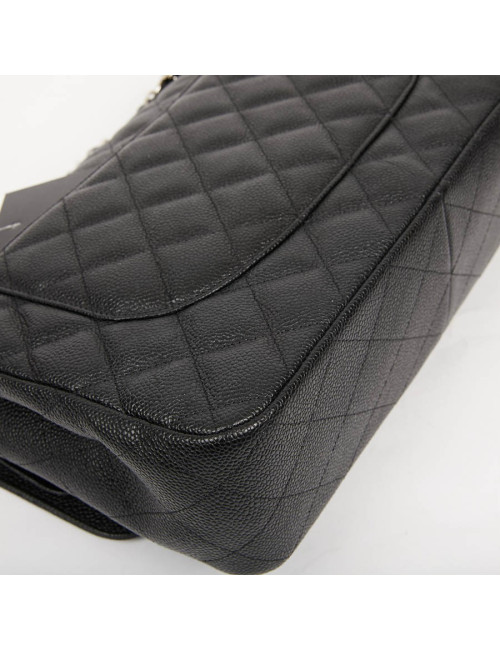 Sac Jumbo CHANEL cuir caviar noir