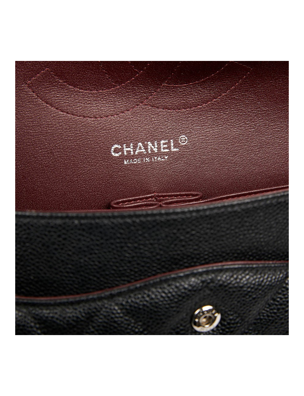 Sac Jumbo CHANEL cuir caviar noir