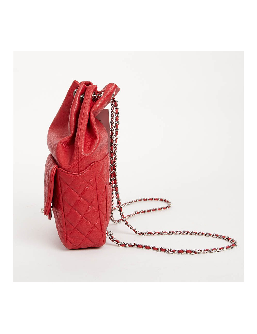 Sac à dos CHANEL grainé rouge 