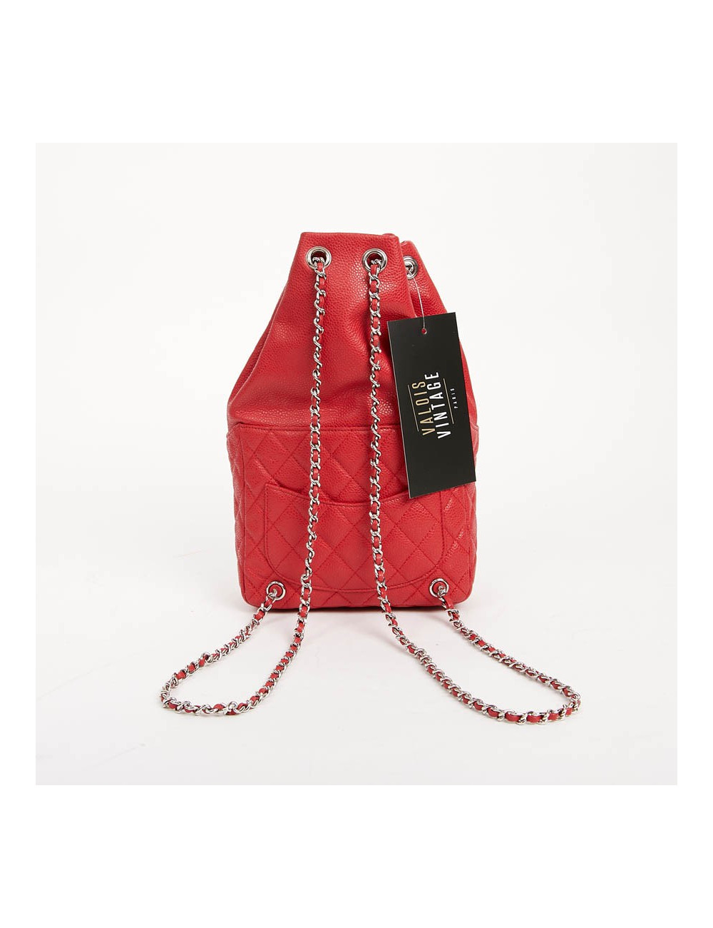 Sac à dos CHANEL grainé rouge 