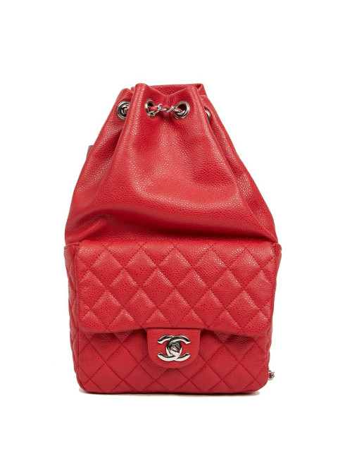 Sac à dos CHANEL grainé rouge 