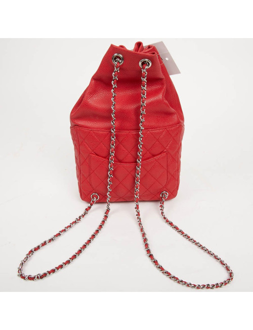 Sac à dos CHANEL grainé rouge 