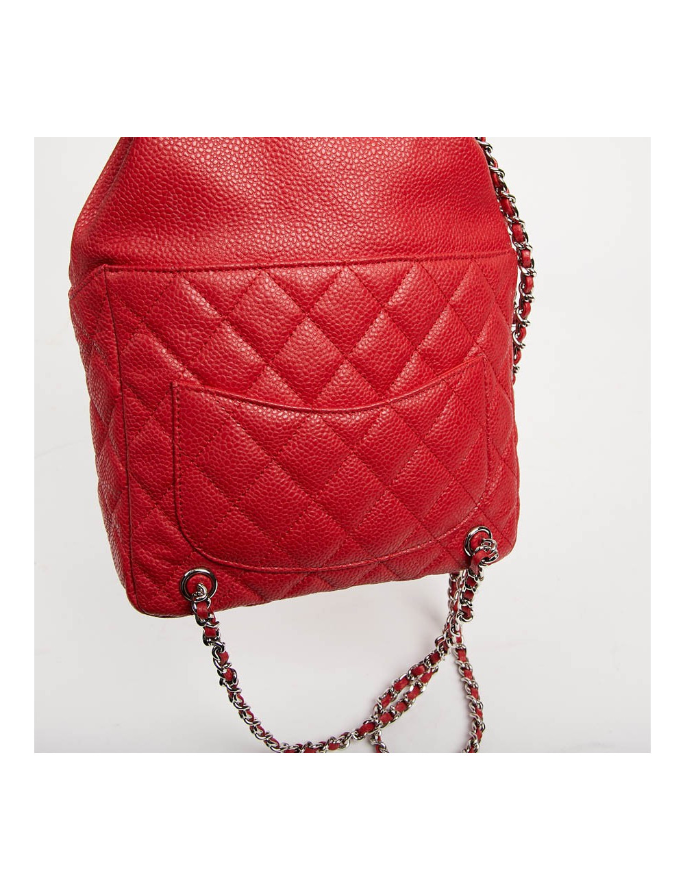 Sac à dos CHANEL grainé rouge 