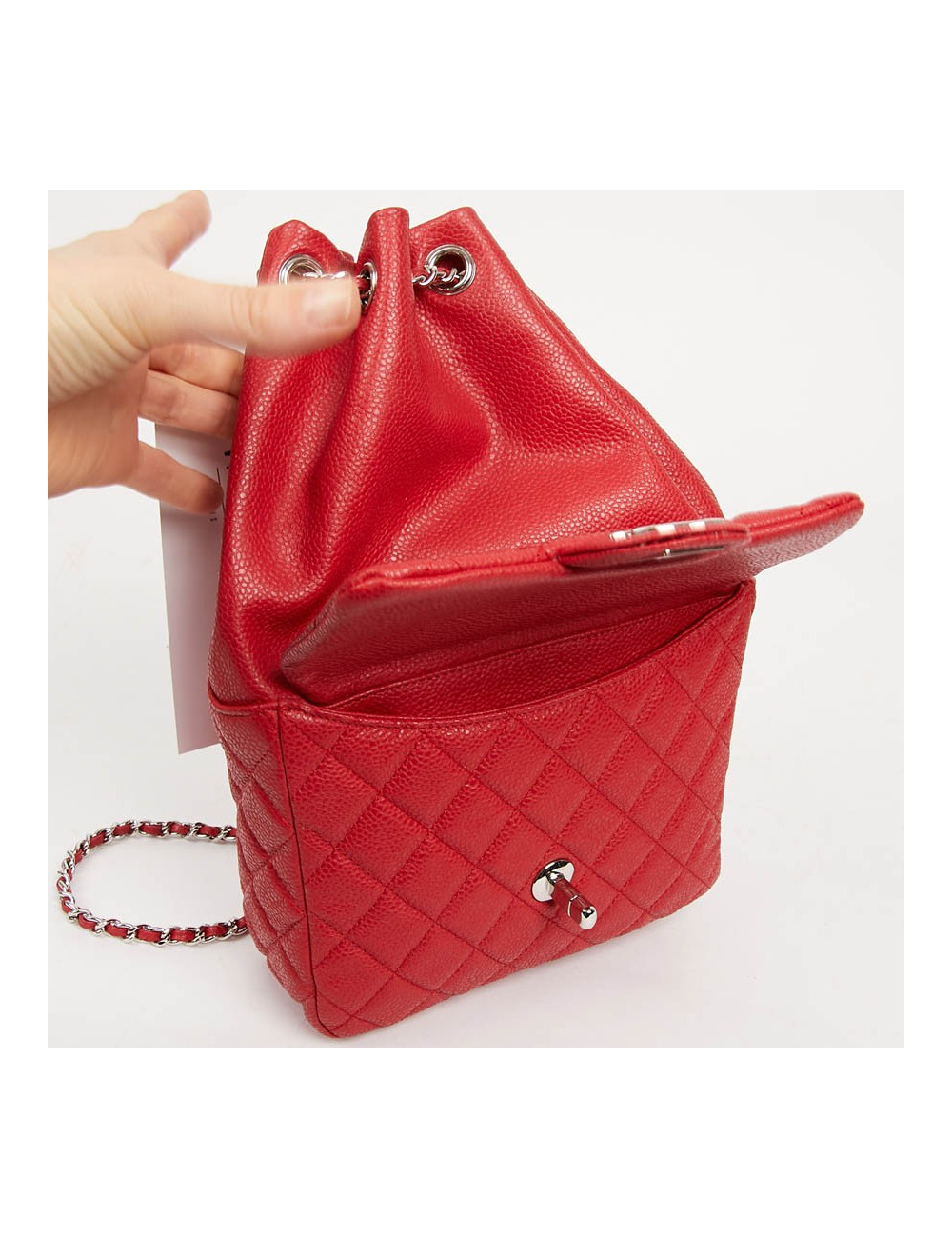 Sac à dos CHANEL grainé rouge 