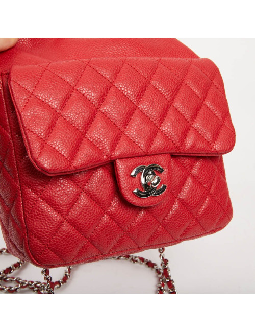 Sac à dos CHANEL grainé rouge 