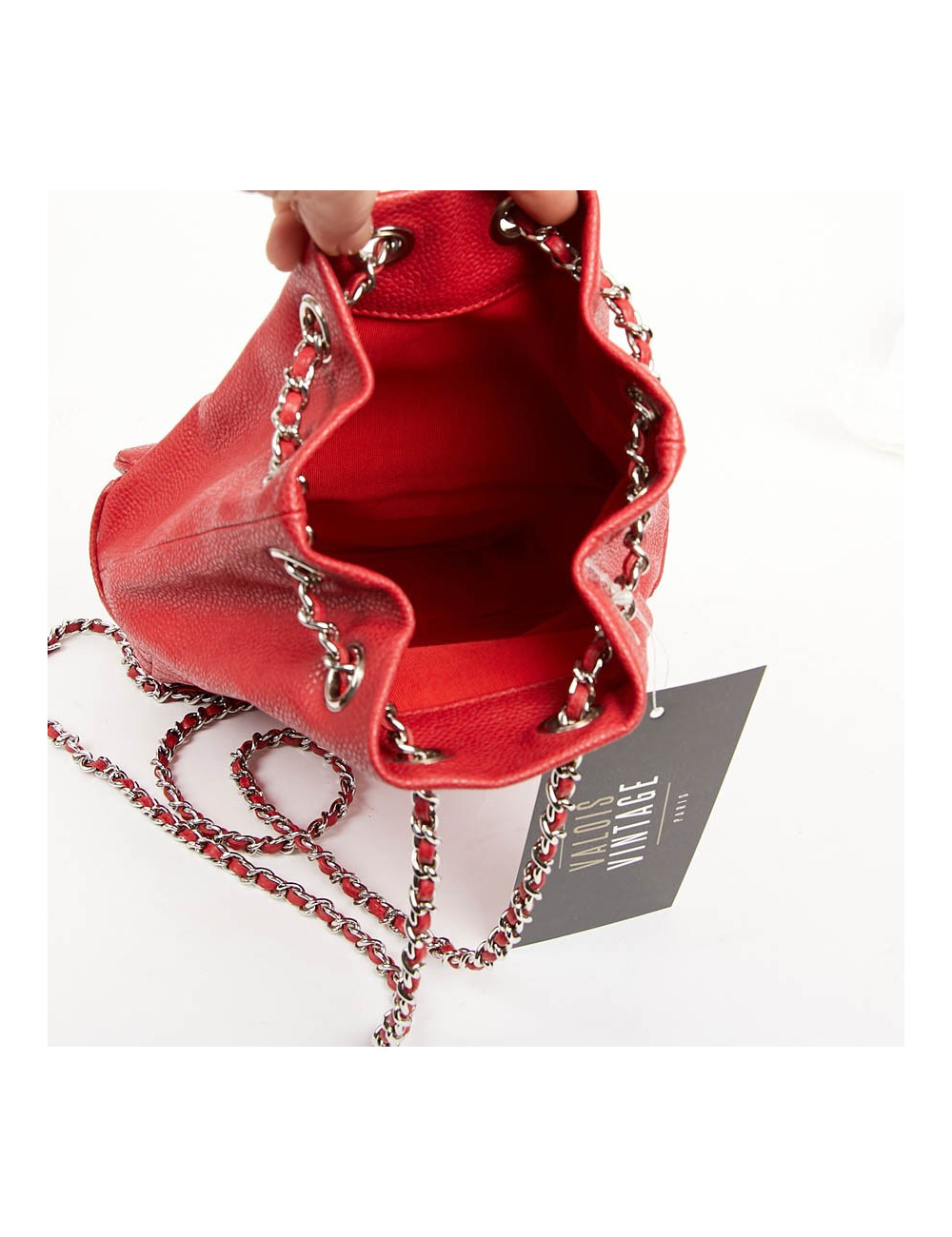 Sac à dos CHANEL grainé rouge 