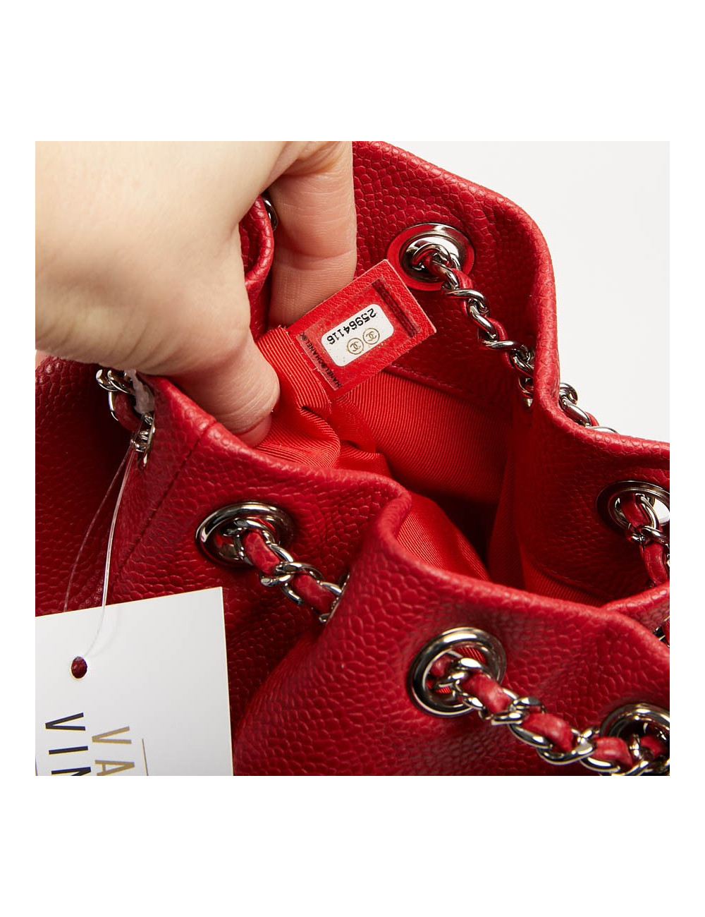 Sac à dos CHANEL grainé rouge 