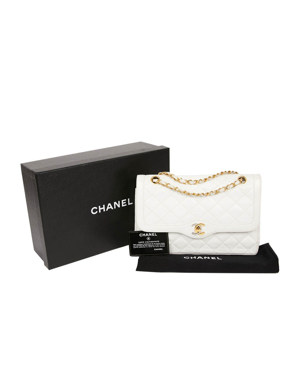 Timeless Couture CHANEL cuir blanc