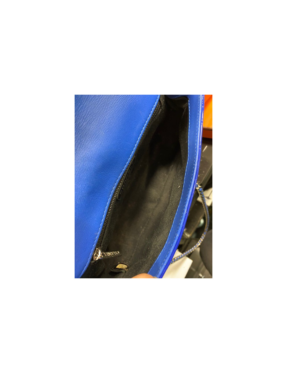 Small flap bag Chanel blue patent leather - Pre-owned Luxury Bag 