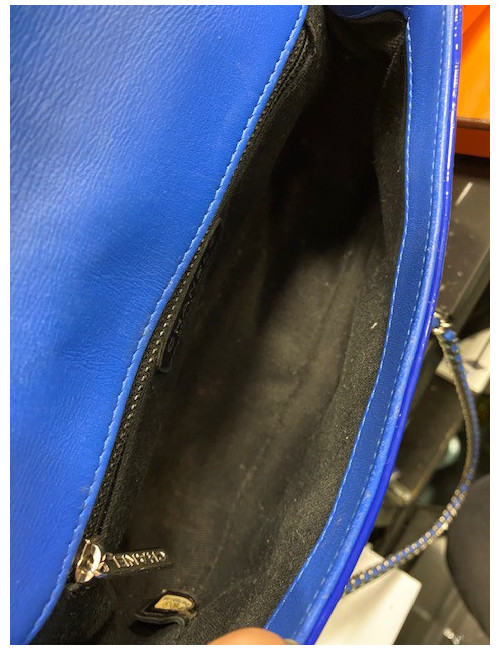 Small flap bag Chanel blue patent leather - Pre-owned Luxury Bag 