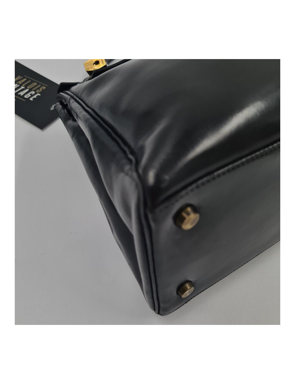 Kelly 28 HERMES Box noir Vintage