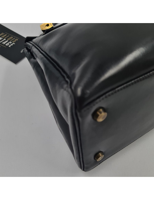 Kelly 28 HERMES Box noir Vintage