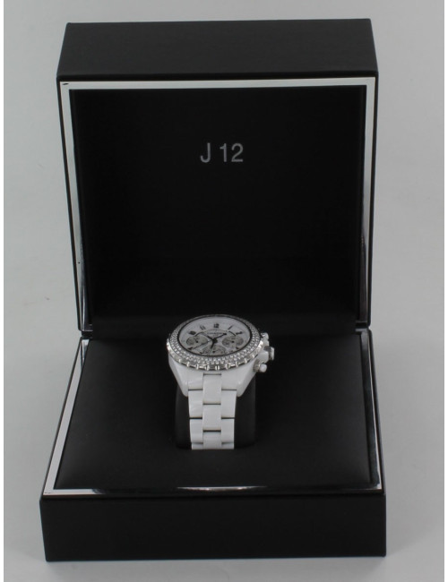 Montre J12  CHANEL chronographe diamants 