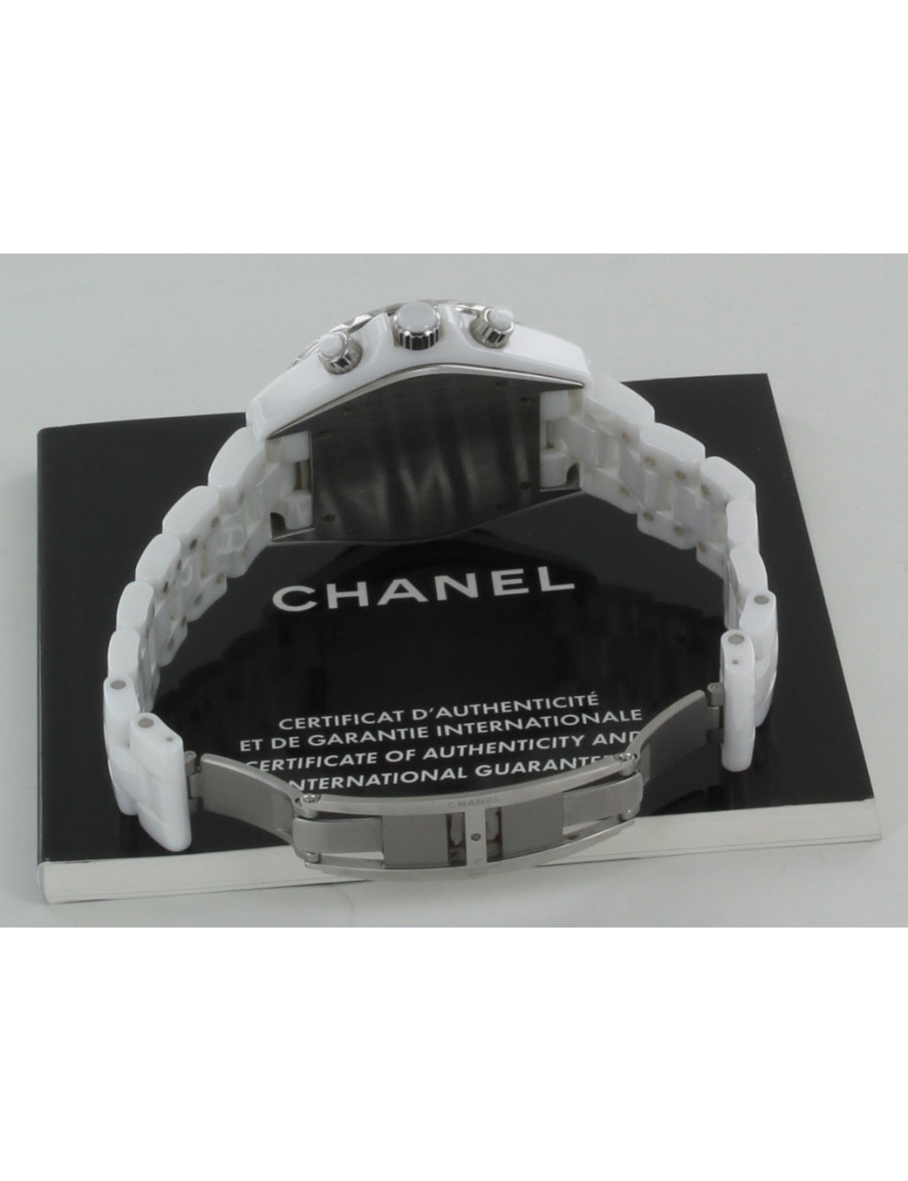 Montre J12  CHANEL chronographe diamants 