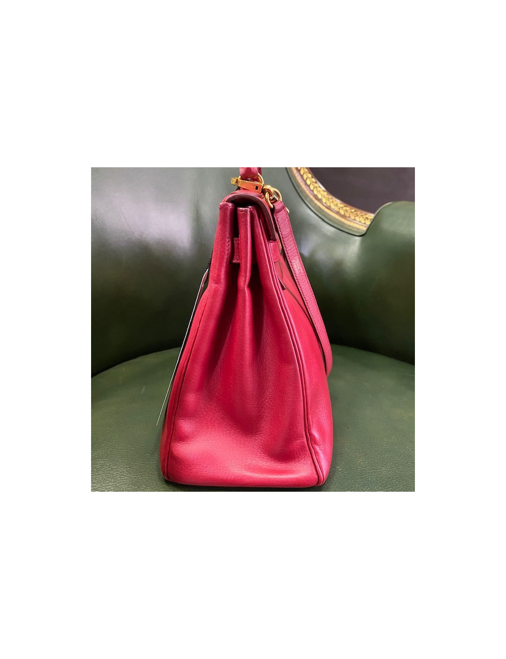 Kelly 32 HERMES cuir grainé rouge