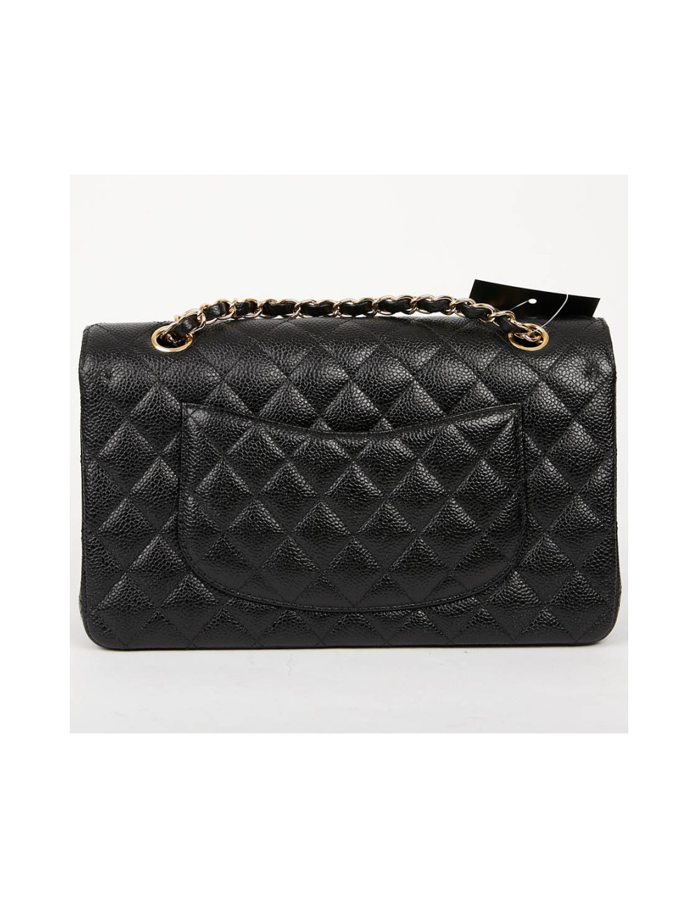 Timeless CHANEL cuir grainé noir