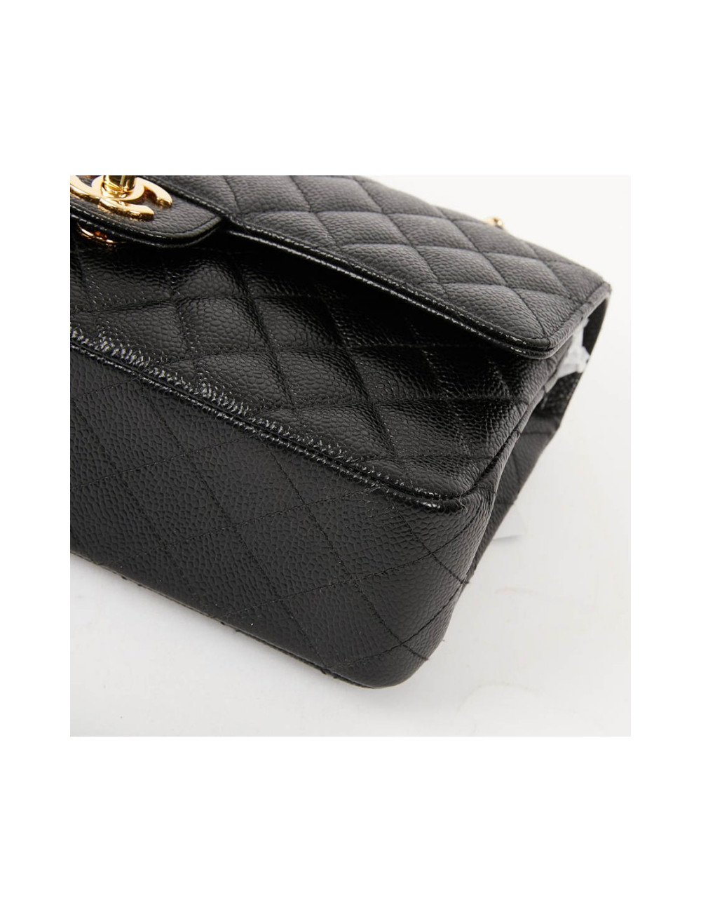 Timeless CHANEL cuir grainé noir