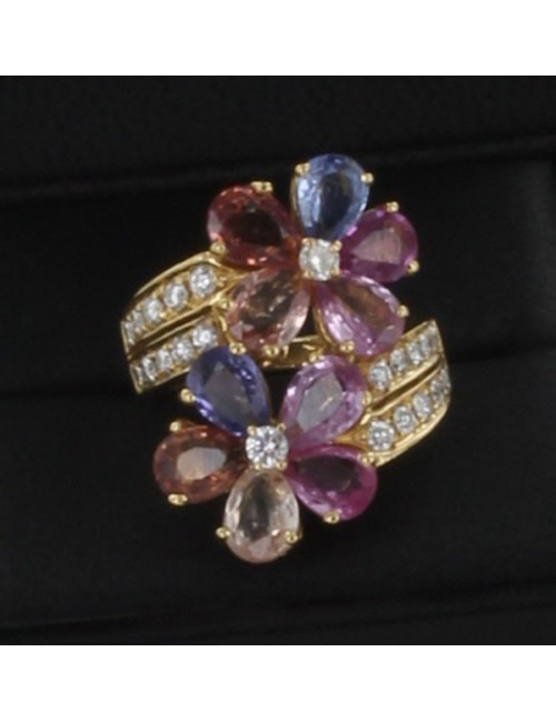 Bague BULGARI en saphir multicolor T