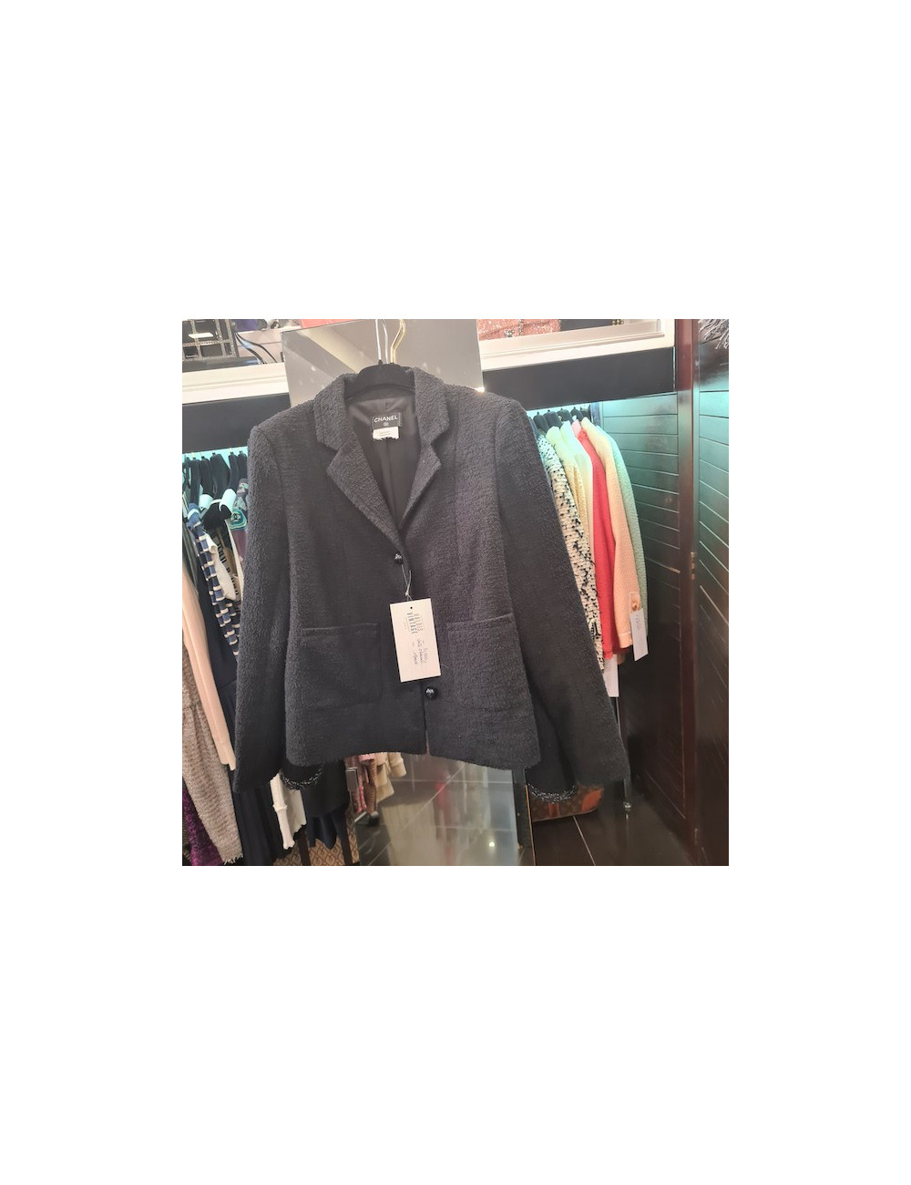 Veste CHANEL  tweed noir