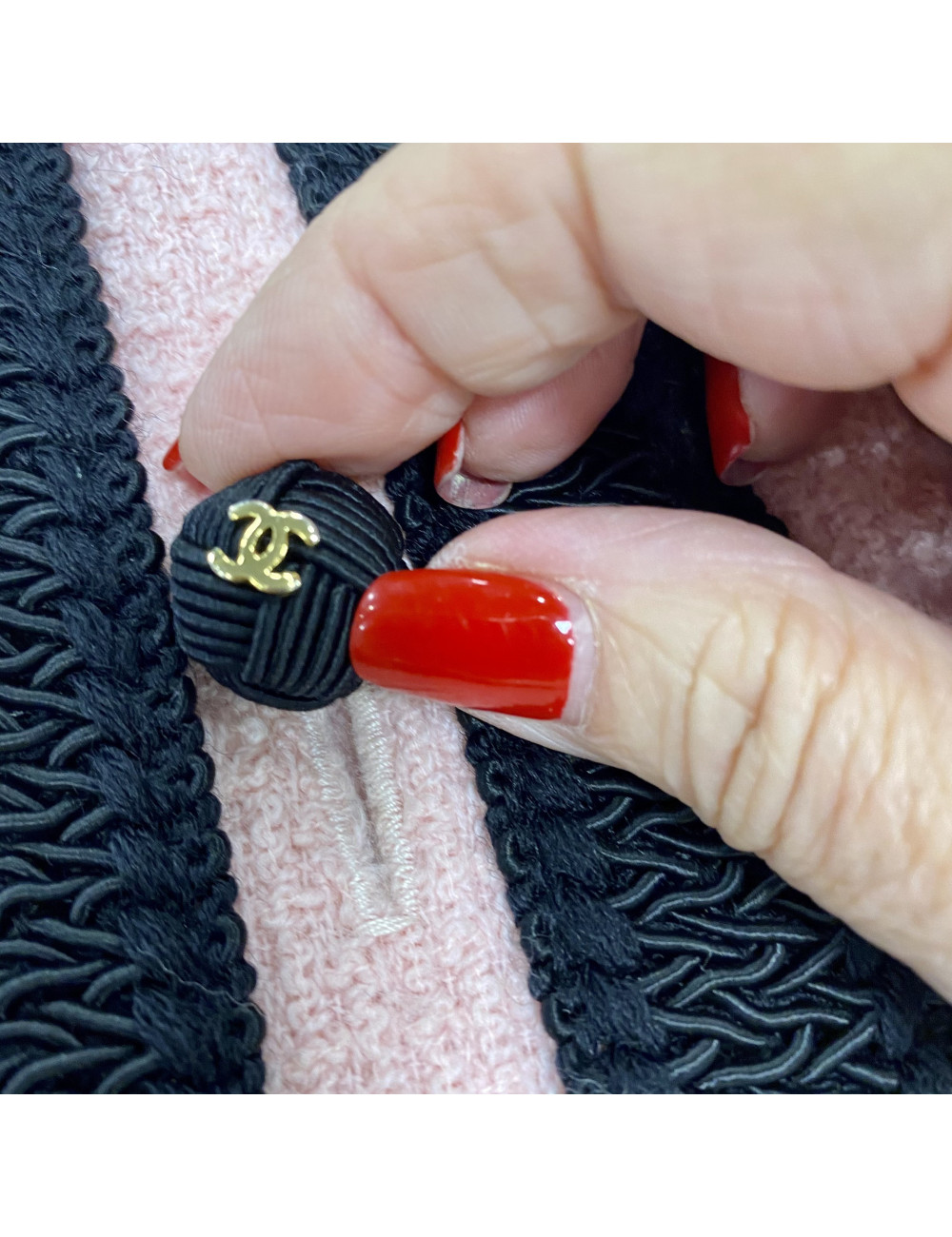 Veste CHANEL T 42 tweed rose