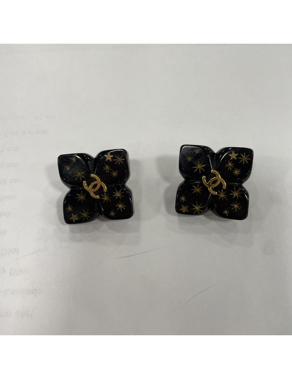 Clips noirs CHANEL Vintage
