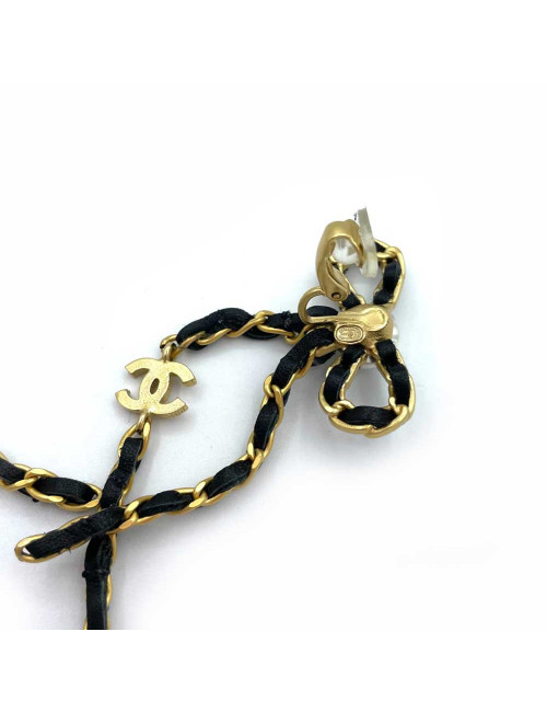 CHANEL bow clip-on Earrings