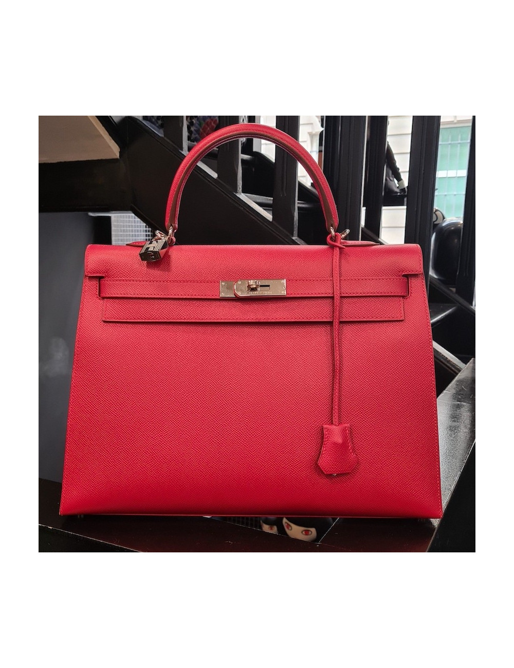 Kelly 35 HERMES epsom rouge casaque