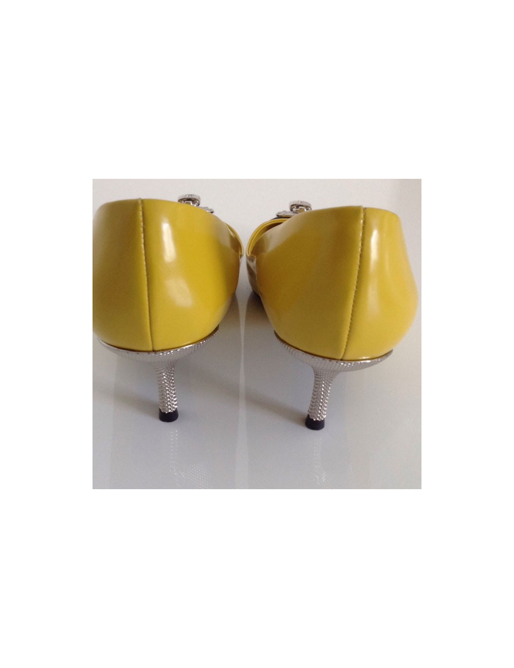 escarpins LOUIS VUITTON cuir jaune t 38