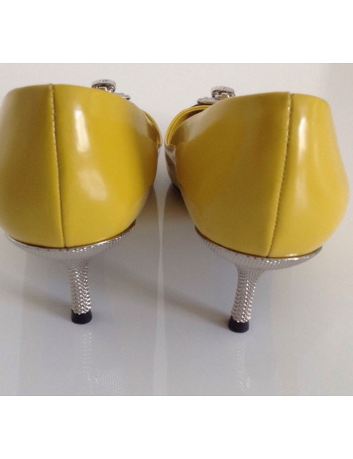 escarpins LOUIS VUITTON cuir jaune t 38