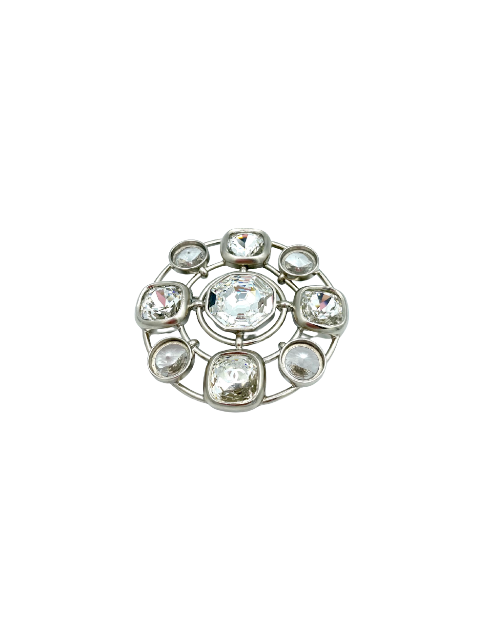Broche cabochons CHANEL argent