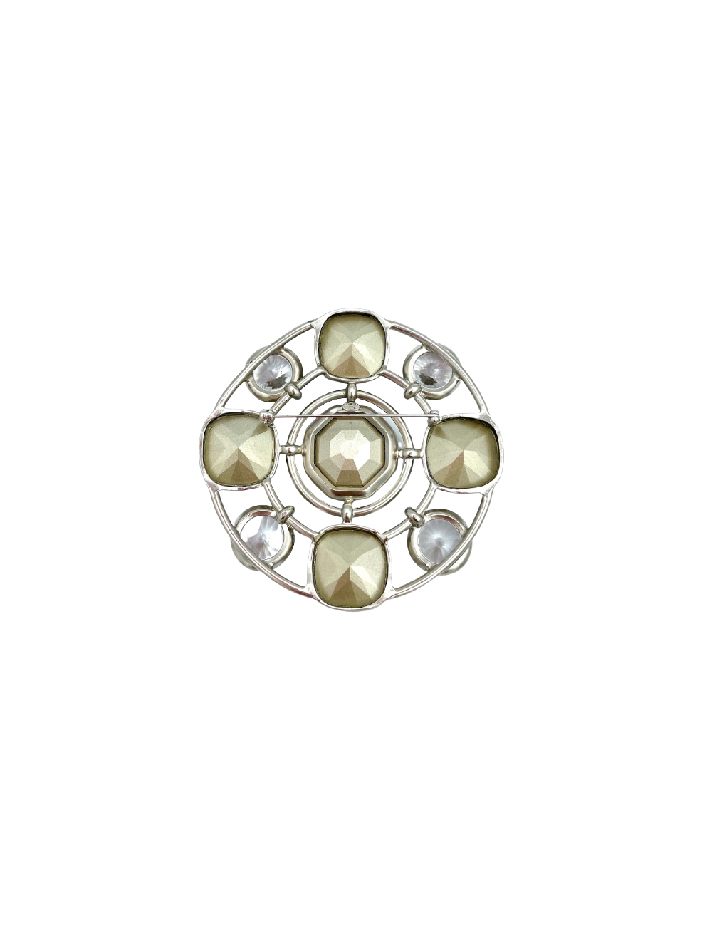 CHANEL Swarovski Crystal Cabochon Brooch 