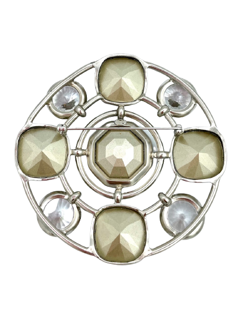 CHANEL Swarovski Crystal Cabochon Brooch 