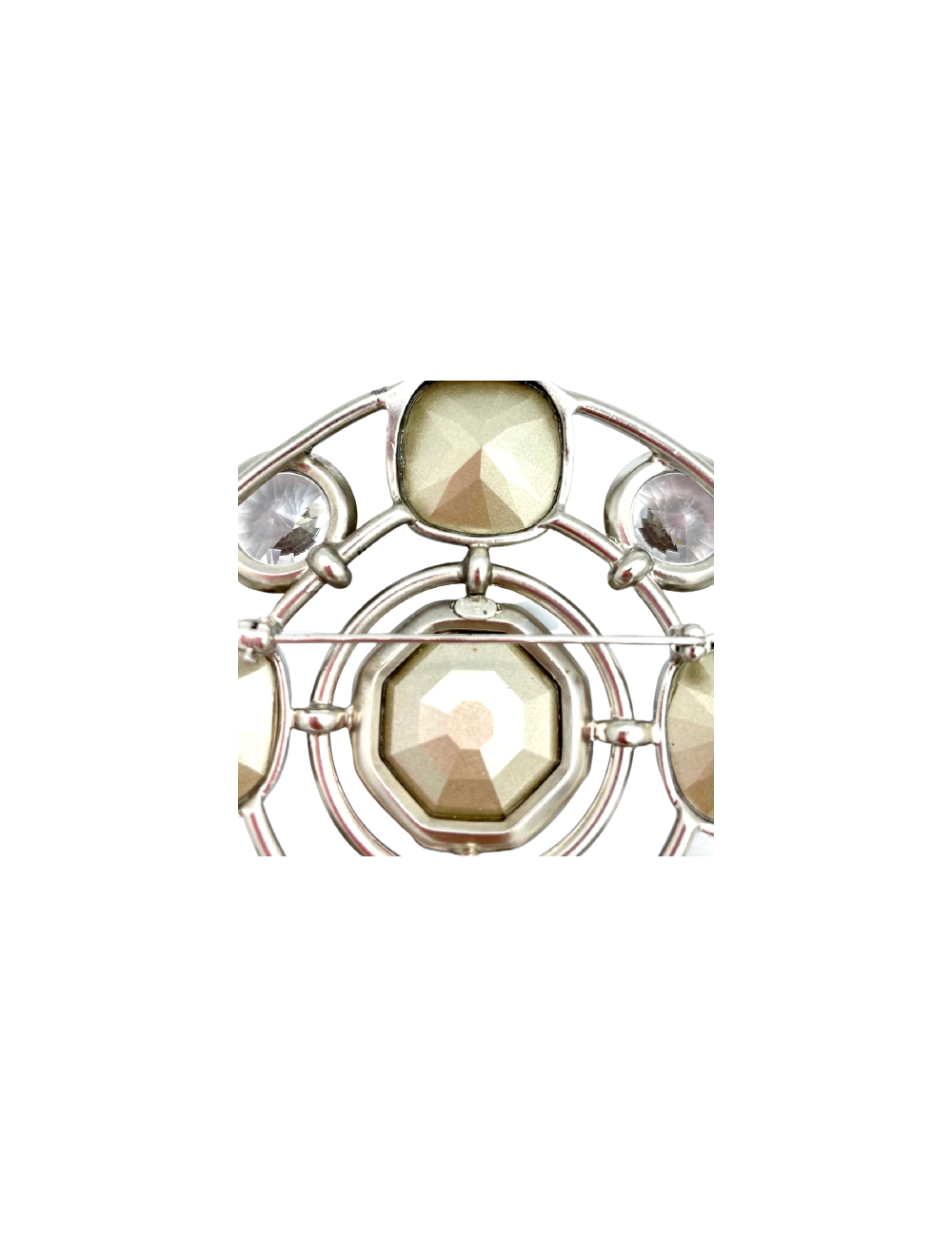 CHANEL Swarovski Crystal Cabochon Brooch 