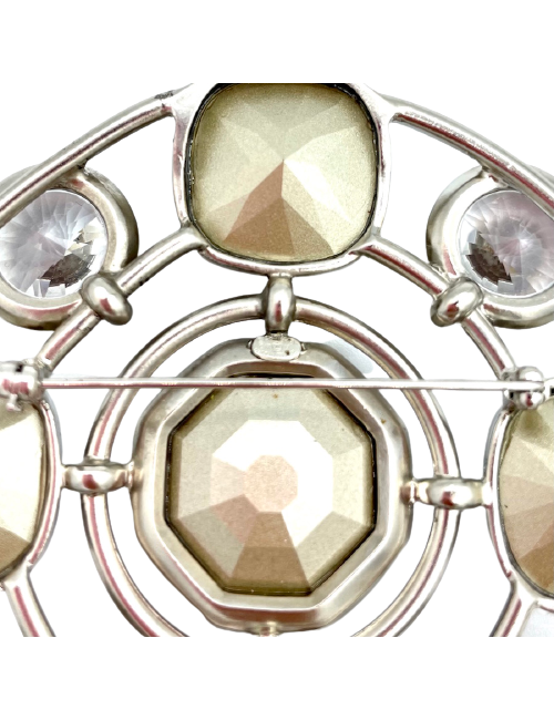 Broche cabochons CHANEL argent