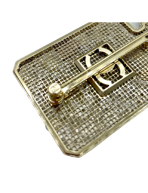 Broche CHANEL bouteille 5 perles