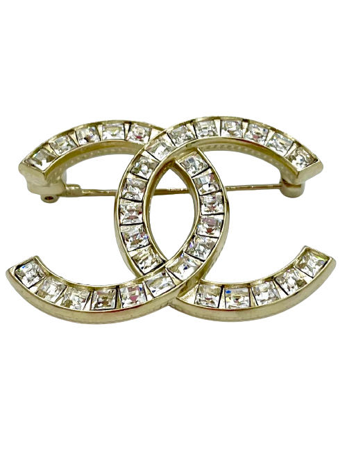 CHANEL CC Brooch with Swarovski Rhinestones - Occasion Certified 