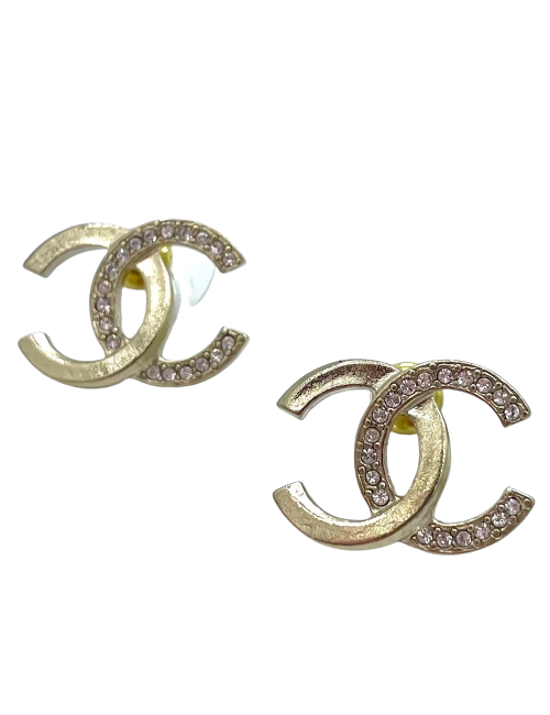 Clous CHANEL CC Strass doré