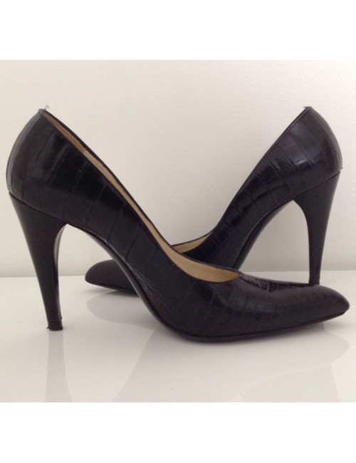 Escarpins PRADA en croco noir T 37